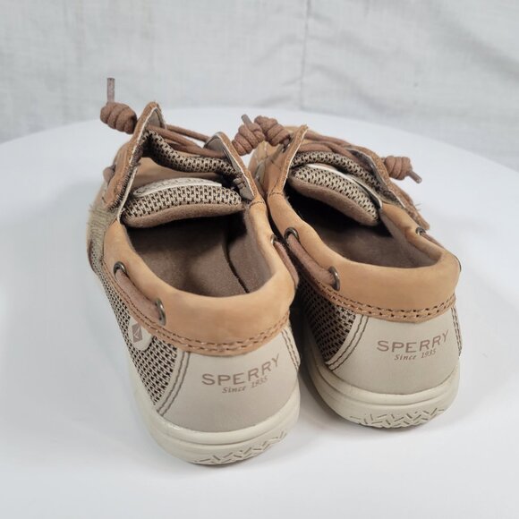 Sperry Top Sider Boat Shoes Child 10M Angelfish YG36193A Brown Leather Lace Up - Picture 4 of 12